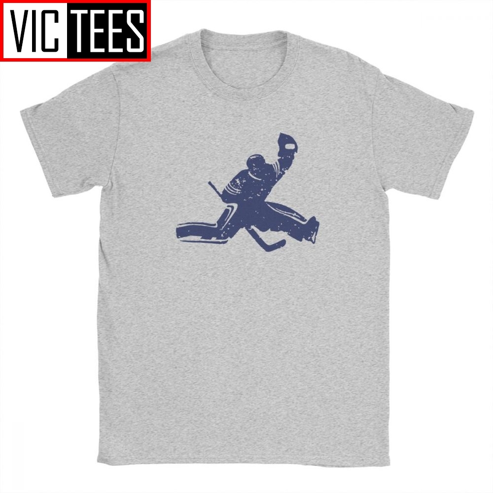 Man Ice Hockey Goalie T-Shirt Sports Sticks Puck Winter T-Shirts Casual Short Sleeves Tops Cotton Tees Party T Shirt 210420