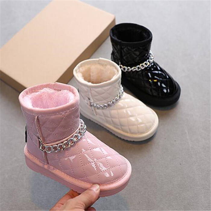 Children's Classic Snow Boots Kids Girl Baby plush Winter Shoes Boys Waterproof Anti-skid Ankle Booties
