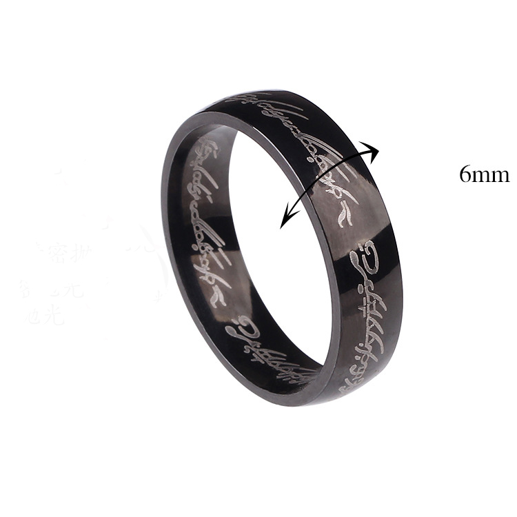 24 PCS 6MM Stainless Steel Titanium Ring for Men Gold Silver Black Lord of The Rings Wedding Band for Men Women Comfort Fit High Polished