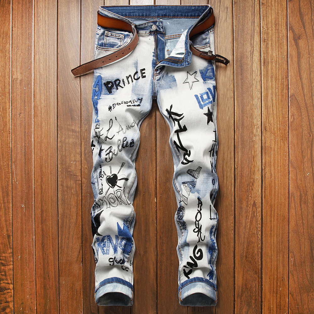 Jean Homme Men's Letter Embroidery Jeans Hole Patch Biker Pants High Quality Male Casual Designer Fashion Streetwear Hip Hop, 078
Jean Homme Men's Letter Embroidery Jeans Hole Patch Biker Pants High Quality Male Casual Designer Fashion Streetwear Hip Hop, 078