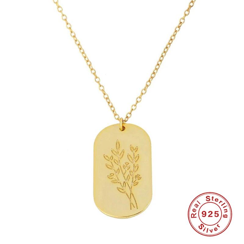 Other GS 925 Sterling Silver Grass Leaves Pattern Pendant Necklace Rectangle Tags Charm For Women Girls Gift
Other GS 925 Sterling Silver Grass Leaves Pattern Pendant Necklace Rectangle Tags Charm For Women Girls Gift