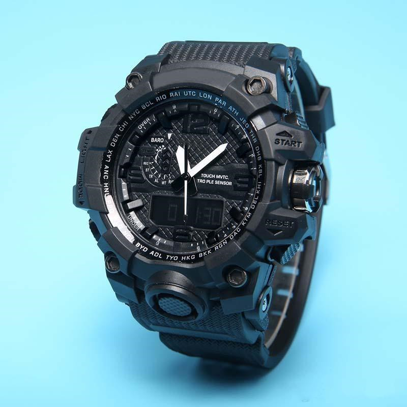 GWG-1000 men's sports digital watch waterproof and shockproof LED dual display world time PU belt, Slivery;brown
GWG-1000 men's sports digital watch waterproof and shockproof LED dual display world time PU belt, Slivery;brown