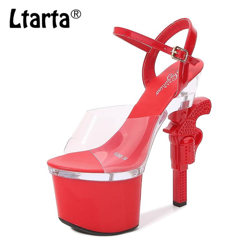 Arrival Women's Sexy Platform Heteromorphic Heel 17.5cm 7.5cm Show Sandals For Women LFD Dress Shoes, Black
Arrival Women's Sexy Platform Heteromorphic Heel 17.5cm 7.5cm Show Sandals For Women LFD Dress Shoes, Black