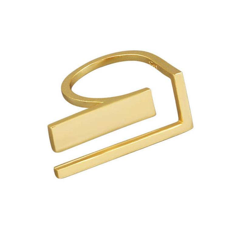 Cluster Rings KOFSAC Occident Chic Geometric Ring For Women Silver Color Jewelry Fashion Simple Hyperbole Lady Finger Gifts Daily