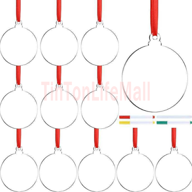 24 Piece Transparent Clear Circle Christmas Hangtag DIY Blank Round Acrylic Xmas Tree Ornaments Pendants
24 Piece Transparent Clear Circle Christmas Hangtag DIY Blank Round Acrylic Xmas Tree Ornaments Pendants