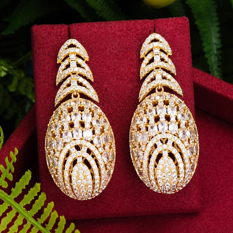 Earrings & Necklace High Quality Luxury Gorgeous Long Drop Pendant Jewelry Set Super CZ For Women Ladies Girl Gift, As pic
Earrings & Necklace High Quality Luxury Gorgeous Long Drop Pendant Jewelry Set Super CZ For Women Ladies Girl Gift, As pic