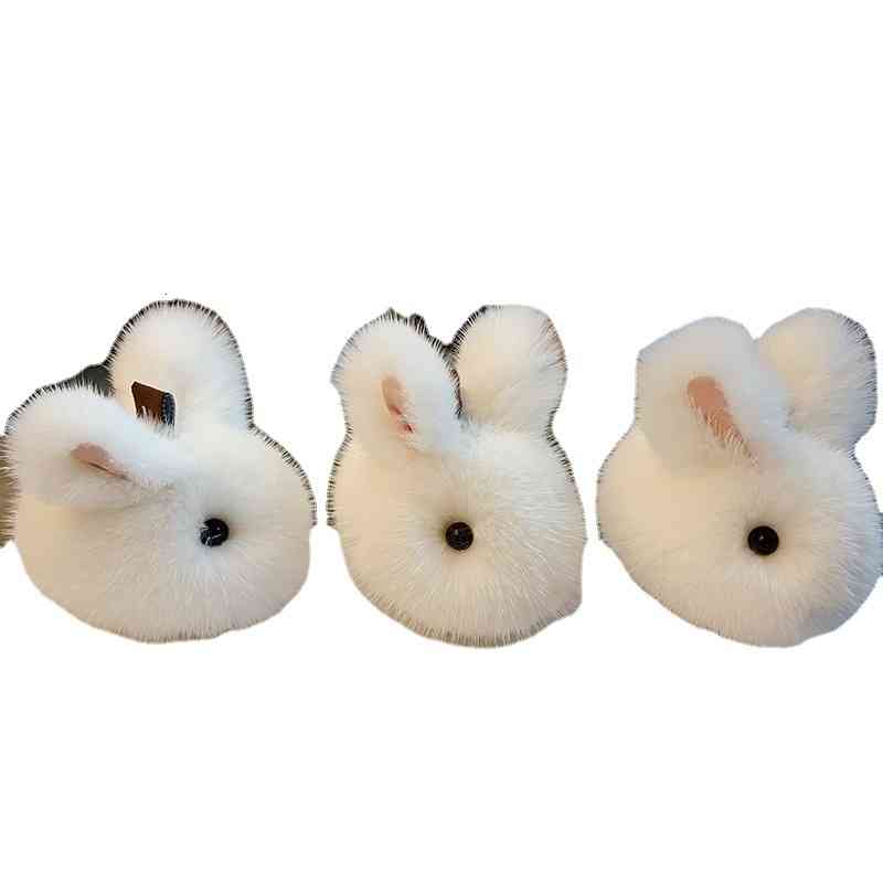 Mink Fur Little Jade Rabbit Plush Lovely Key Chain Pendant Ins Doll Korean Women's Matching