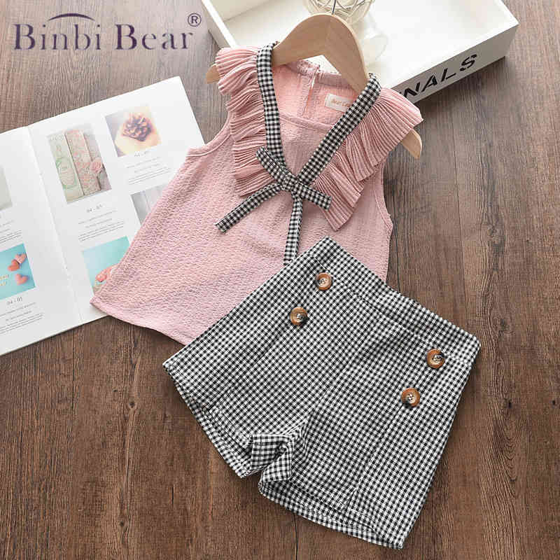 Binbi Bear Summer Plaid Children S Sets Suits Toddler Clothes 2Pcs Outfits Tracksuit Korean New Arrivals Baby Clothing Kids Tops For Girl, White
Binbi Bear Summer Plaid Children S Sets Suits Toddler Clothes 2Pcs Outfits Tracksuit Korean New Arrivals Baby Clothing Kids Tops For Girl, White