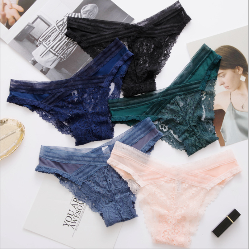 Voplidia Sexy Lace G-string Panties Low-rise Women's Underwear Hollow Out Female Underpants Thong Solid Color Pantys Lingerie, As picture
Voplidia Sexy Lace G-string Panties Low-rise Women's Underwear Hollow Out Female Underpants Thong Solid Color Pantys Lingerie, As picture
