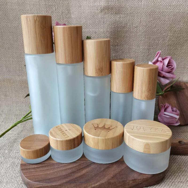 Storage Bottles & Jars Cosmetic Body Lotion Glass Bottle Bamboo Pump Cap Essential Oil Frosted Cream Skin Care 4oz
Storage Bottles & Jars Cosmetic Body Lotion Glass Bottle Bamboo Pump Cap Essential Oil Frosted Cream Skin Care 4oz