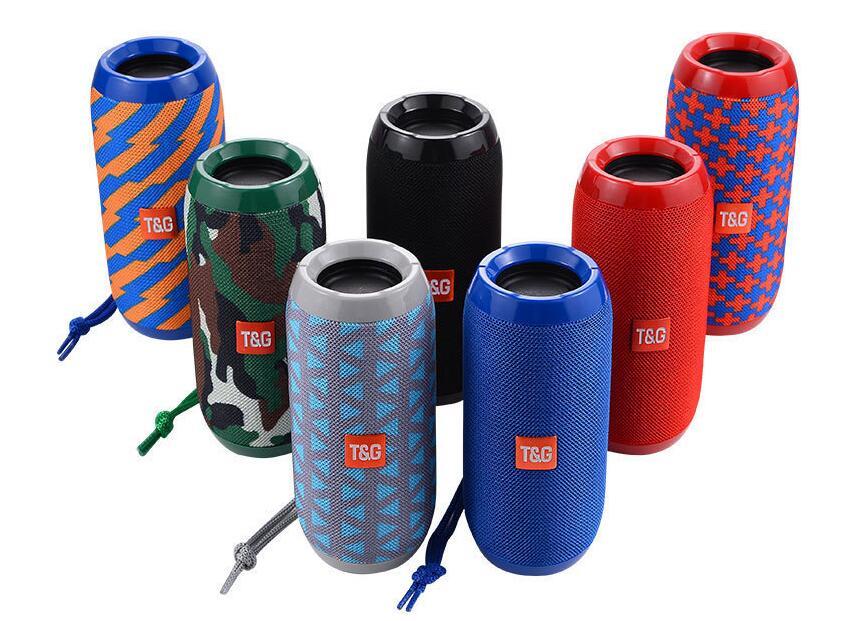 TG117 Portable Bluetooth Speakers Double Horn 1200mAh Outdoor Waterproof Subwoofers Wireless Speaker Support TF Card FM Radio