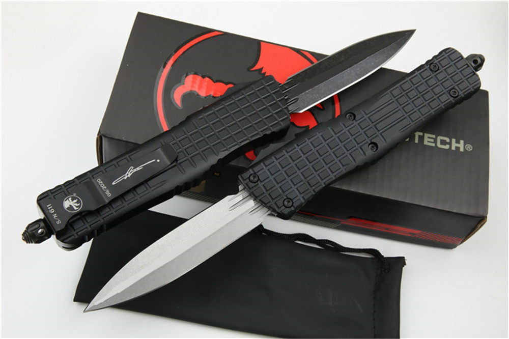 Microtech CNC outdoor hunting knife D2 blade Aluminum alloy handle automatic out the front double action edc tool
Microtech CNC outdoor hunting knife D2 blade Aluminum alloy handle automatic out the front double action edc tool
