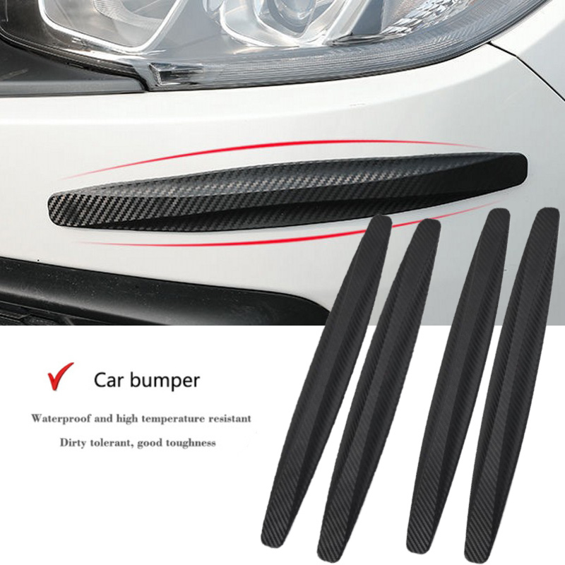 2Pcs Car Anti-Scratch Strips for Front Rear Bumper Protector Corner Guard Bumper Decal Carbon Body Protector Car Molding Styling
