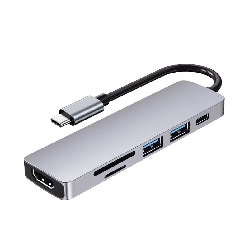 6 in 1 USB C Hubs 4K Video Adapter for Macbook Pro TF SD Card Reader 3.0 PD Fast Charging Laptop
6 in 1 USB C Hubs 4K Video Adapter for Macbook Pro TF SD Card Reader 3.0 PD Fast Charging Laptop
