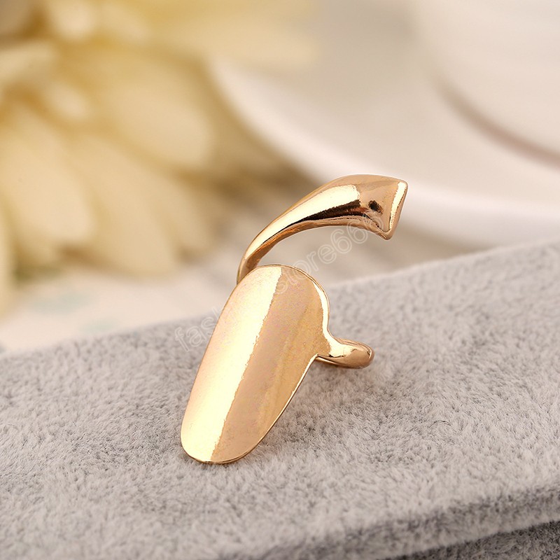 Fashion False Nails Alloy Metal Finger Rings Women Ring Jewelry Cool Fingertip Finger Nail Ring Charm Party Ornament