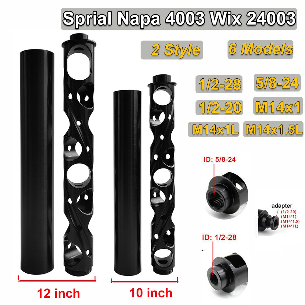 1/2x8 5/8x24 Spiral Fuel Filter Solvent Trap for Napa 4003 Wix 24003 Filters Suppressor
1/2x8 5/8x24 Spiral Fuel Filter Solvent Trap for Napa 4003 Wix 24003 Filters Suppressor