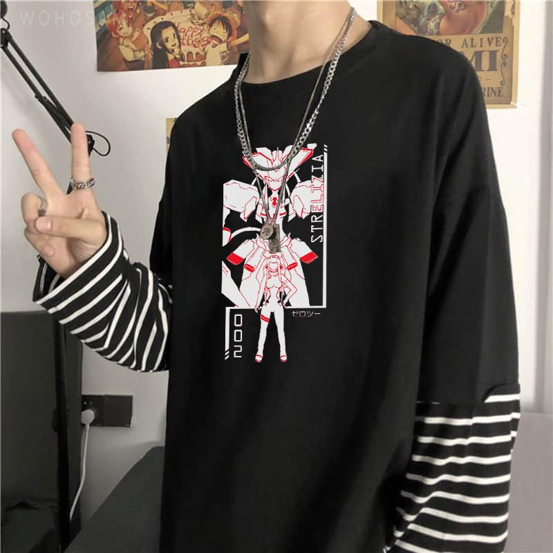 Men' T-Shirts Harajuku Anime Darling In The Franxx Strelizia Men TShirt Zero Two Aesthetic Manga T-shirt Fashion Summer Long Sleeve, Sky blue
Men' T-Shirts Harajuku Anime Darling In The Franxx Strelizia Men TShirt Zero Two Aesthetic Manga T-shirt Fashion Summer Long Sleeve, Sky blue