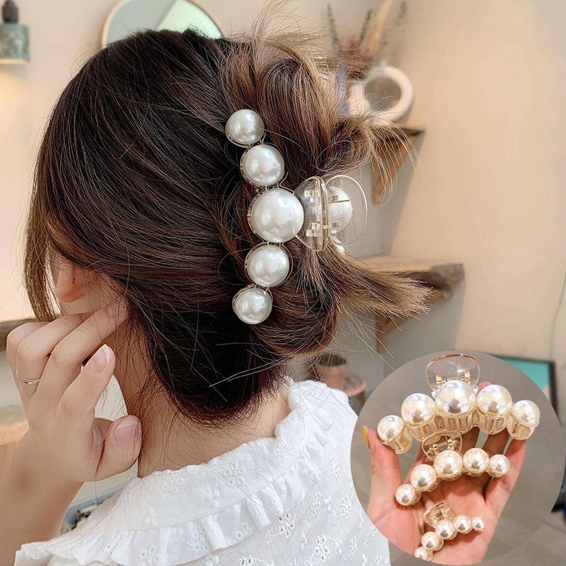 Hair Clips & Barrettes Hyperbole Big Pearls Acrylic Claw Size Makeup Styling Crab For Women Fashion Accessories, Golden;silver
Hair Clips & Barrettes Hyperbole Big Pearls Acrylic Claw Size Makeup Styling Crab For Women Fashion Accessories, Golden;silver