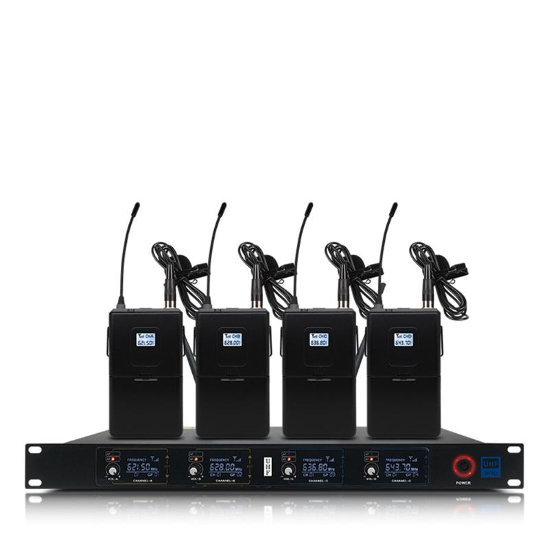 Microphones Professional Wireless Microphone System 4-channel Hand-held For Home KTV Karaoke
