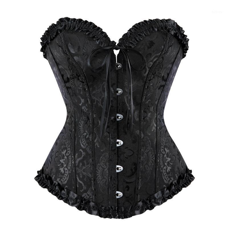Bustiers & Corsets Women Overbust Corset Vintage Bustiera And Sexy Lace Up Floral Lingerie Tops Brocade Victorian Fashion Drop, Black
Bustiers & Corsets Women Overbust Corset Vintage Bustiera And Sexy Lace Up Floral Lingerie Tops Brocade Victorian Fashion Drop, Black