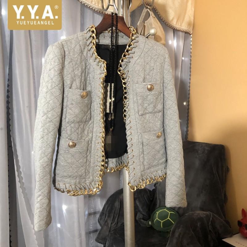 Women' Jackets Autumn Winter Fashion Chain Vintage Short Womens Coat Streetwear Open Stitch Loose O-Neck Pockets Female Tweed Outerwear, White
Women' Jackets Autumn Winter Fashion Chain Vintage Short Womens Coat Streetwear Open Stitch Loose O-Neck Pockets Female Tweed Outerwear, White