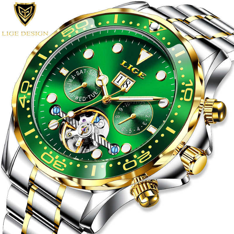 LIGE Luxury Mens Watches Automatic Watch Male Waterproof Wrist Watch Stainless Steel Mechanical Relogio Automatico Masculino+Box 210527, Silver black
LIGE Luxury Mens Watches Automatic Watch Male Waterproof Wrist Watch Stainless Steel Mechanical Relogio Automatico Masculino+Box 210527, Silver black