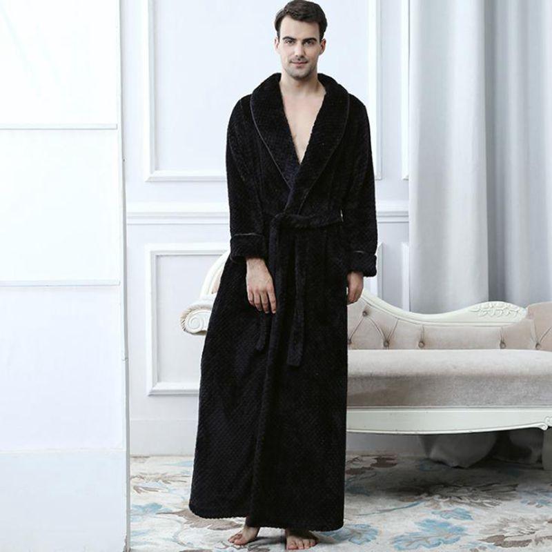 Men's Sleepwear Black Robe Kimono Bath Male Long Sleeve Warm Dressing Gown Herren Schlafanzug Winter Extra Flannel Bathrobe 2021, Gray
Men's Sleepwear Black Robe Kimono Bath Male Long Sleeve Warm Dressing Gown Herren Schlafanzug Winter Extra Flannel Bathrobe 2021, Gray