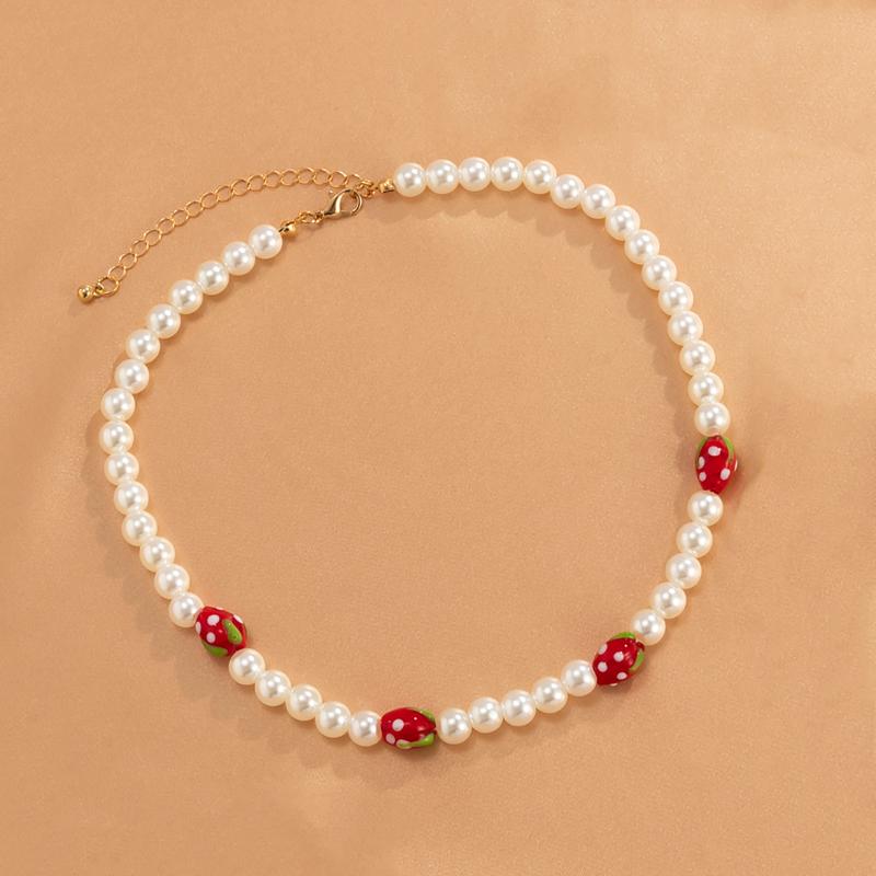 Chokers PuRui Y2K Pearl Fruit Beads Choker Necklace For Women Fashion Charms Beaded Chain Necklaces On The Neck Boho Jewelry 2021 Collar
Chokers PuRui Y2K Pearl Fruit Beads Choker Necklace For Women Fashion Charms Beaded Chain Necklaces On The Neck Boho Jewelry 2021 Collar