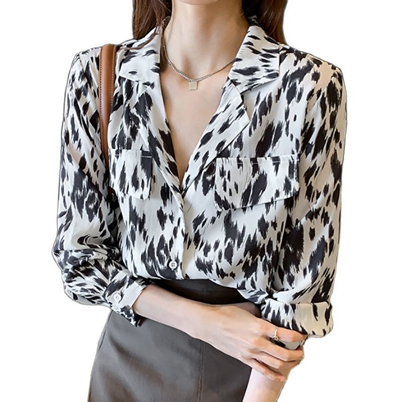 Women' Blouses & Shirts Suit Collar Leopard Shirt Women Casual Clothes Button Spring Autumn Long Sleeve Chiffon Blouse Womens To, Photo color
Women' Blouses & Shirts Suit Collar Leopard Shirt Women Casual Clothes Button Spring Autumn Long Sleeve Chiffon Blouse Womens To, Photo color