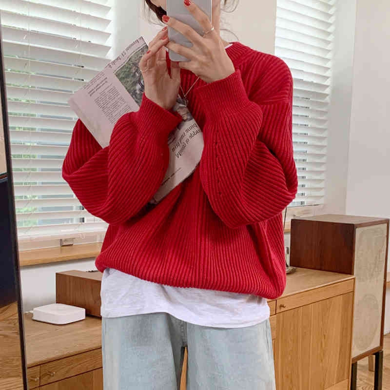 sweaters Minimalist All Match Solid Brief Chic Streetwear High Quality Retro Fashion Pullover Long Sleeve Sweaters O19C, Dark blue
sweaters Minimalist All Match Solid Brief Chic Streetwear High Quality Retro Fashion Pullover Long Sleeve Sweaters O19C, Dark blue