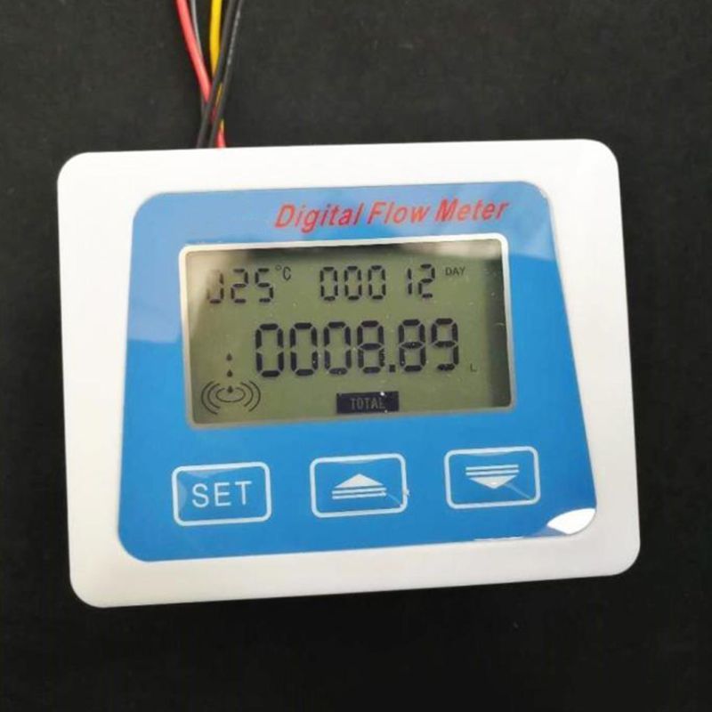 Digital Lcd Display Water Flow Sensor Flowmeter Rotameter Temperature