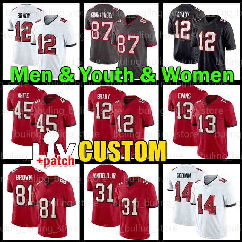 12 Tom Brady Jersey 87 Rob Gronkowski Devin White Football Kyle Trask Antoine Winfield Jr BuccaneersChris Godwin 54 Lavonte David TampaBayAntonio Brown, Custom new youth+patch
12 Tom Brady Jersey 87 Rob Gronkowski Devin White Football Kyle Trask Antoine Winfield Jr BuccaneersChris Godwin 54 Lavonte David TampaBayAntonio Brown, Custom new youth+patch