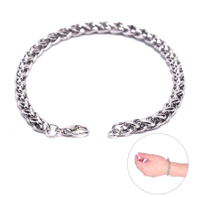 Fashion Women Men Unisex Bracelet Punk Rock 20cm Length Twist Oval Chain Silver-color Stainless Steel Bracelets Bangles
Fashion Women Men Unisex Bracelet Punk Rock 20cm Length Twist Oval Chain Silver-color Stainless Steel Bracelets Bangles