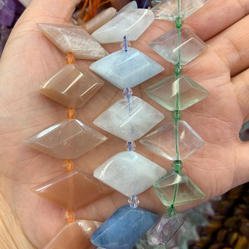 Other Natural Sunstone Aquamarine Fluorite Stone Beads 15'' Rhombus Square DIY Loose For Jewelry Making Necklace Gift
Other Natural Sunstone Aquamarine Fluorite Stone Beads 15'' Rhombus Square DIY Loose For Jewelry Making Necklace Gift