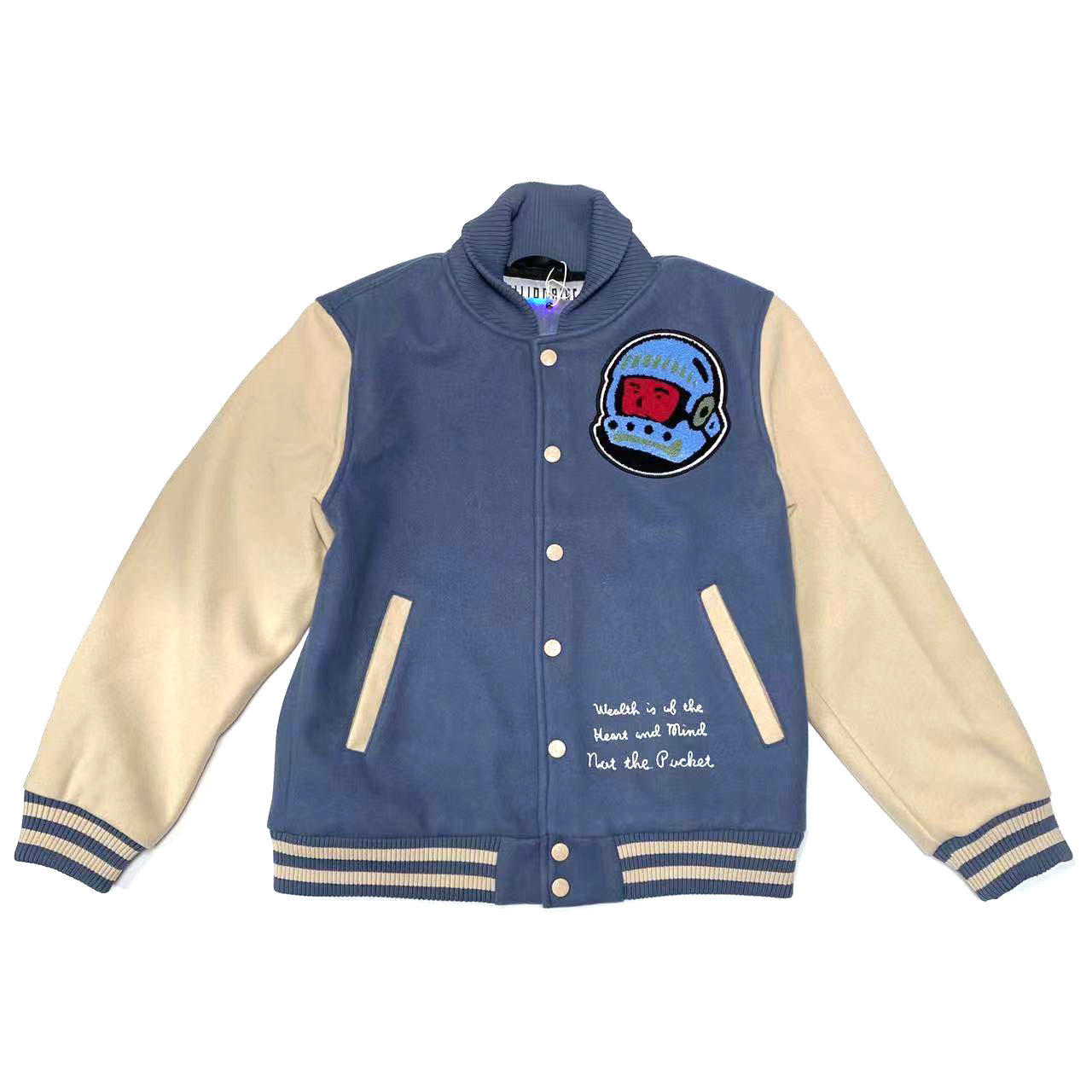 BBC billionaire youth club astronaut Baseball Jacket jacket American Academy trend, Haze blue
BBC billionaire youth club astronaut Baseball Jacket jacket American Academy trend, Haze blue