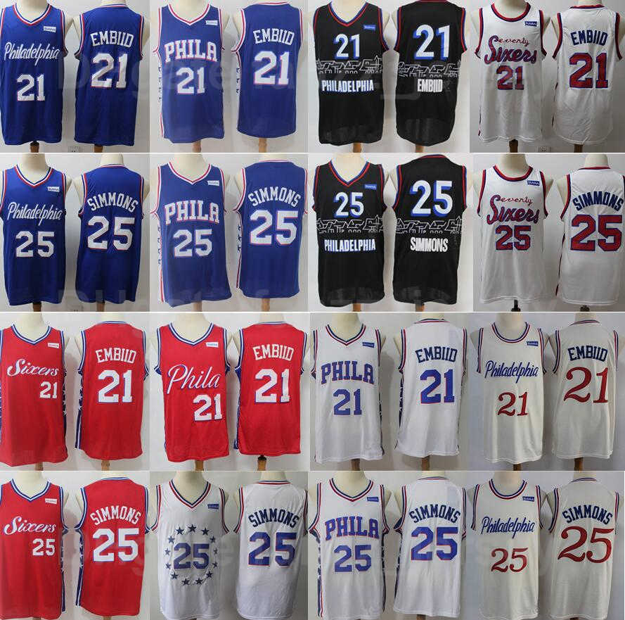 Men Basketball Joel Embiid Jersey 21 Ben Simmons 25 Finished Edition All Stitching Blue White Red Black Team Color Top Quality, Black;red
Men Basketball Joel Embiid Jersey 21 Ben Simmons 25 Finished Edition All Stitching Blue White Red Black Team Color Top Quality, Black;red