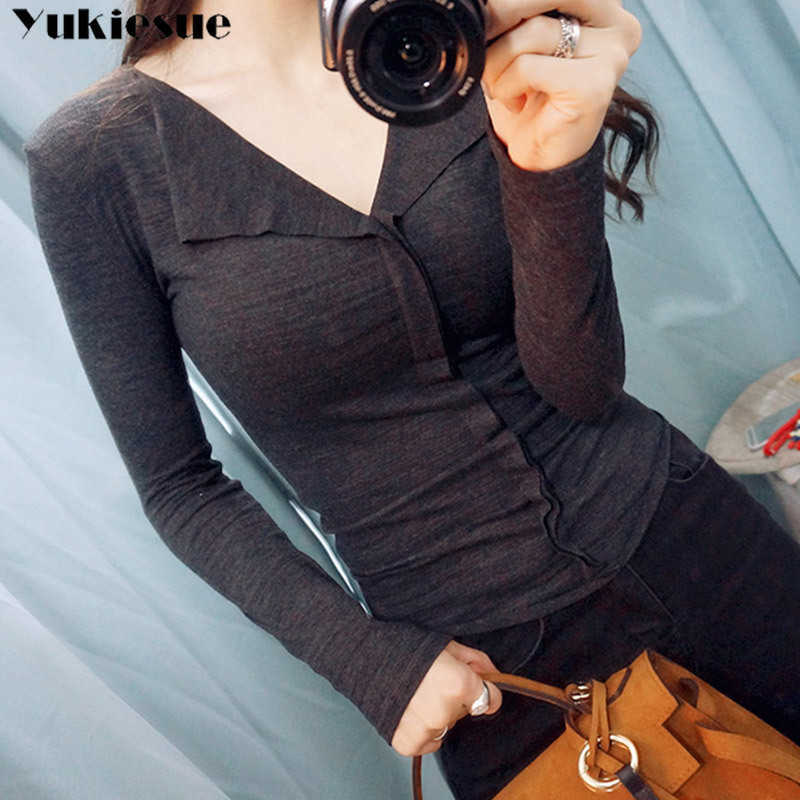 harajuku tops & tees for women sexy V-neck female T-shirt women's slim skinny long sleeve club t ladies T-s 210608, White
harajuku tops & tees for women sexy V-neck female T-shirt women's slim skinny long sleeve club t ladies T-s 210608, White