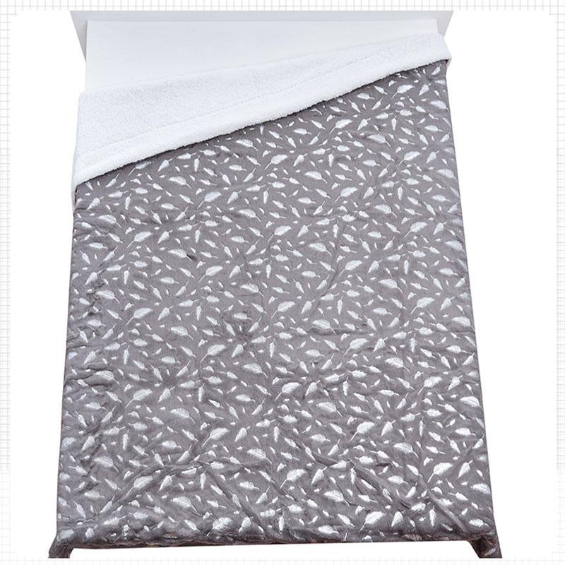 Lamb Cashmere PV Velvet Double Layer Silver Blanket Super Warm Soft Feather Lunch Break Travel Sofa Throw Bed Cover Blankets