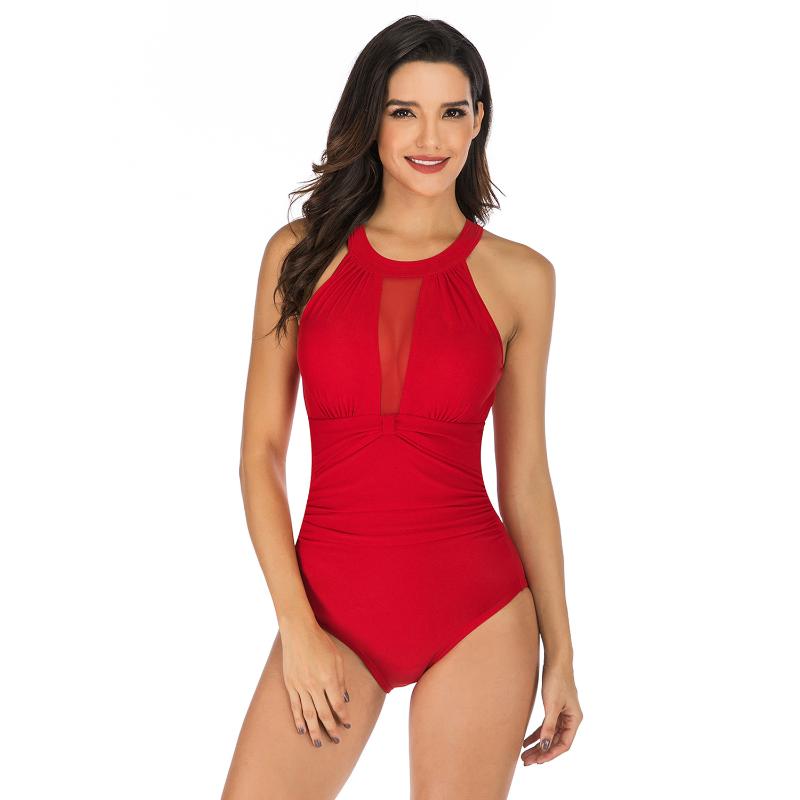 One-Piece Suits Solid Color Large Size Swimwear One Piece Swimsuit Women Bandage Bathing Suit Halter Bodysuit Bather Beachwear
One-Piece Suits Solid Color Large Size Swimwear One Piece Swimsuit Women Bandage Bathing Suit Halter Bodysuit Bather Beachwear