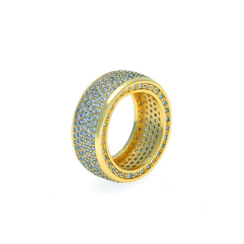 Hiphop Rapper Ring For Men New Fashion Hip Hop Gold Silver Ring Bling Cubic Zirconia Mens Ice Out Jewelry