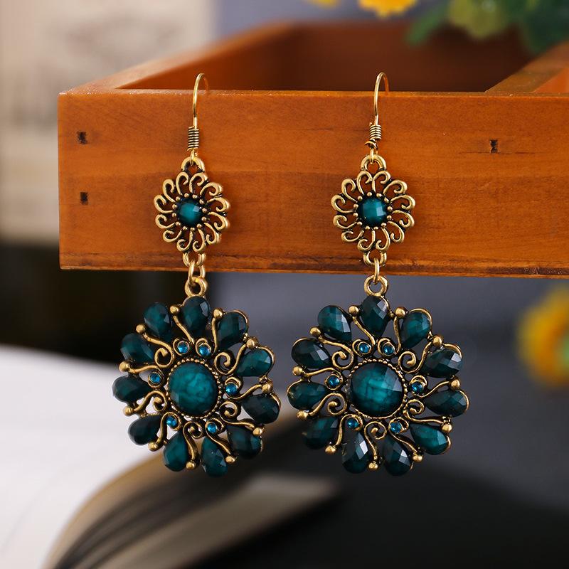 Dangle & Chandelier Vintage Women's Round Sun Flower India Earrings Female European And American Ethnic Boho Rhinestone Waterdrop Jewelry
Dangle & Chandelier Vintage Women's Round Sun Flower India Earrings Female European And American Ethnic Boho Rhinestone Waterdrop Jewelry