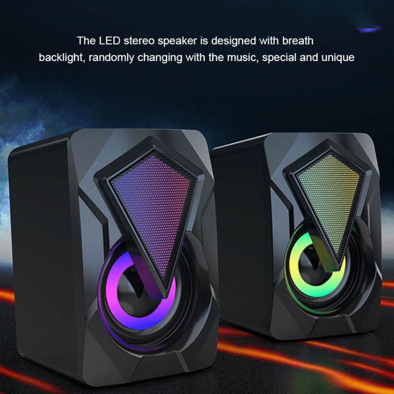 Portable Speakers X2 USB Wired Computer Colorful Lighting RGB Speaker Audio For PC Laptop Desktop LED Backligh
Portable Speakers X2 USB Wired Computer Colorful Lighting RGB Speaker Audio For PC Laptop Desktop LED Backligh