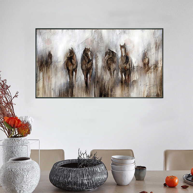 Posters And Prints Vintage Horse Painting Canvas Painting Wall Pictures For Living Room Animal Art Modern Decoration Unframed