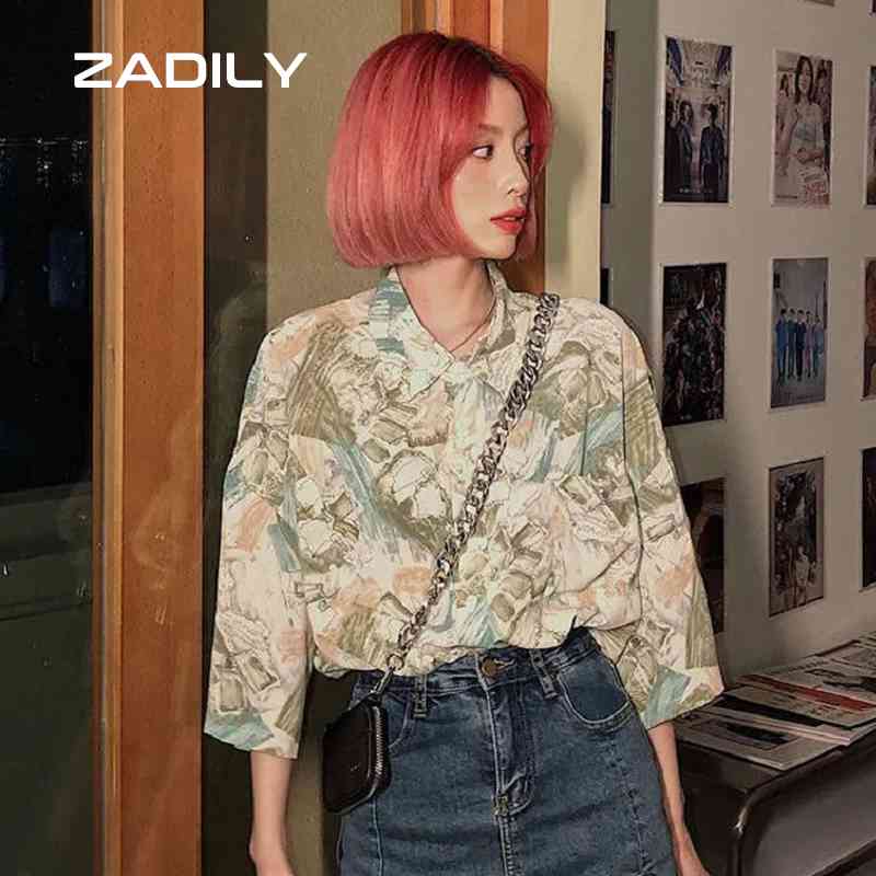 ZADILY Steet Style Half Sleeve Oversize Women Shirt Blouse Y2K Tie dye Print Ladies Shirts Loose Button Up Female Clothing 210521, Sku
ZADILY Steet Style Half Sleeve Oversize Women Shirt Blouse Y2K Tie dye Print Ladies Shirts Loose Button Up Female Clothing 210521, Sku