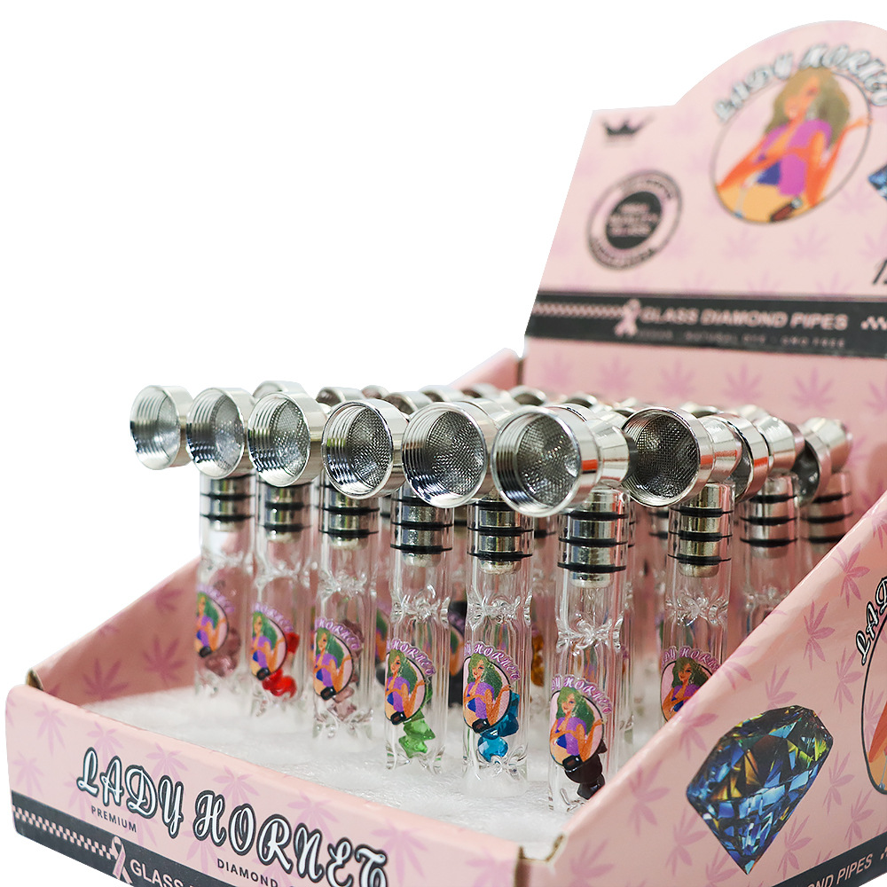LADY HORNET Glass Cigarette Pipe With 94 MM Pink Smoking One Hitter Pipes 24PCS/Display Filter Tip Tobacco Water Bong Wholesale
LADY HORNET Glass Cigarette Pipe With 94 MM Pink Smoking One Hitter Pipes 24PCS/Display Filter Tip Tobacco Water Bong Wholesale
