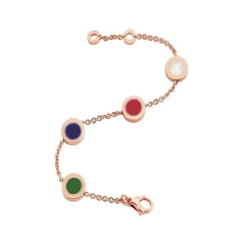 

Luxury fashion double-sided color bracelet adjustable size jewelry rose gold creative agate with exquisite packaging gift box