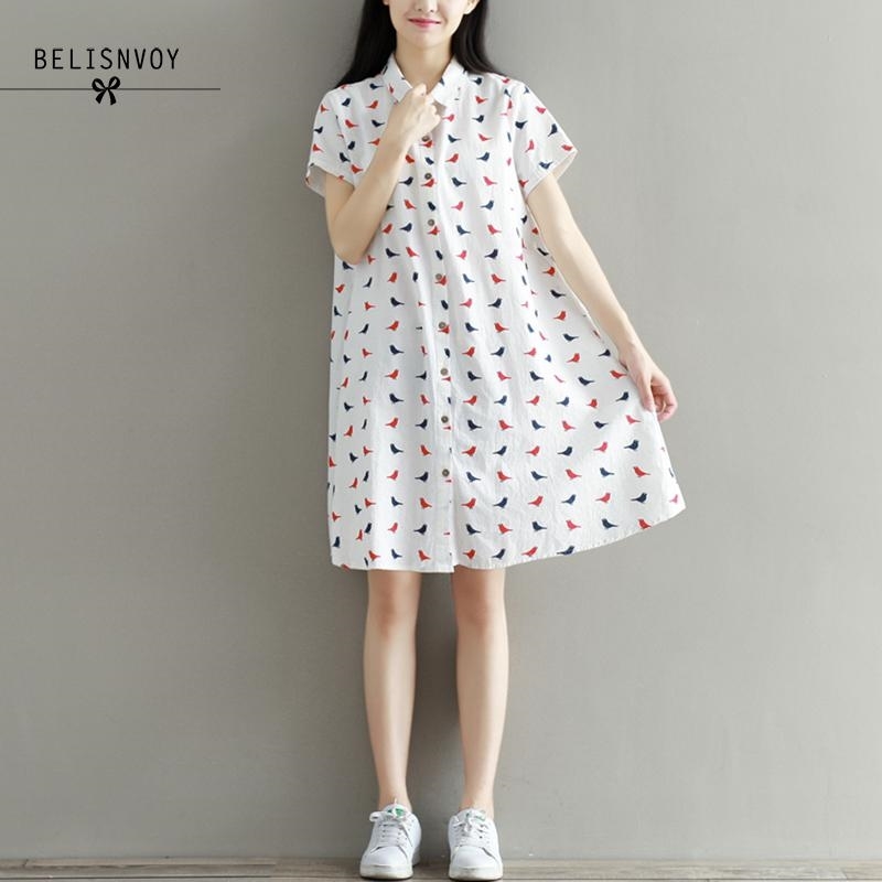 High Quality Short Sleeve Turn-down Collar Dresses Mori Girl Summer Women Casual Lovely Cartoon Printed Shirt 210520, White
High Quality Short Sleeve Turn-down Collar Dresses Mori Girl Summer Women Casual Lovely Cartoon Printed Shirt 210520, White