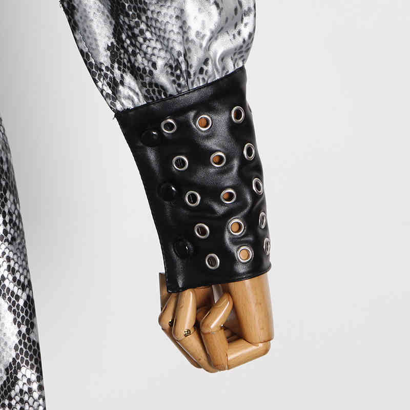 Streetwear Printed Women Dress Stand Collar Long Sleeve Hollow Out Casual Dresses Female Fashion Clothing 210520