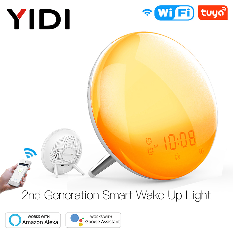 WiFi Smart Wake Up ight Workday Cock Sunrise/Sunset Simuation 4 Aarms Works with Aexa Googe Home Tuya App Remote Contro
WiFi Smart Wake Up ight Workday Cock Sunrise/Sunset Simuation 4 Aarms Works with Aexa Googe Home Tuya App Remote Contro