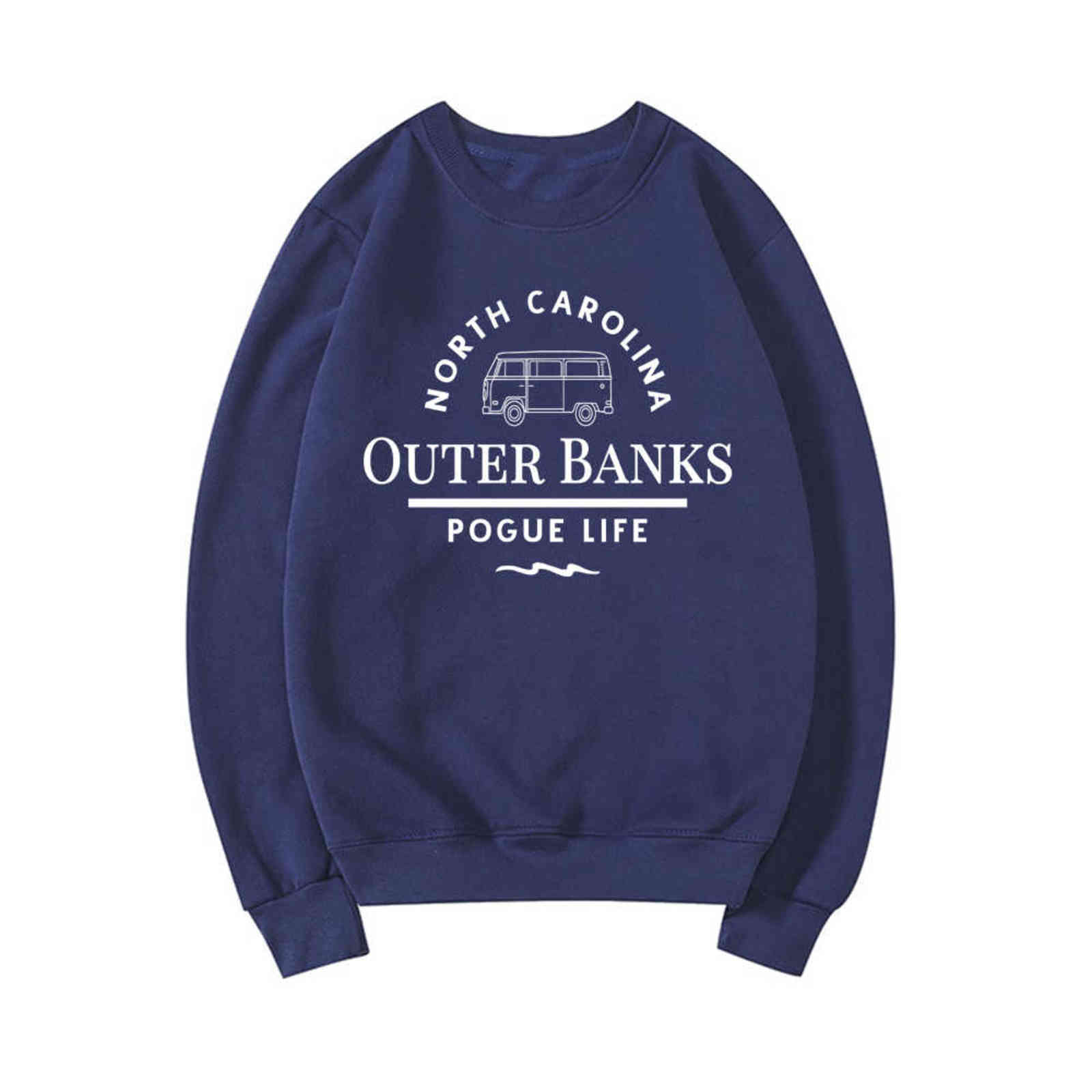 Outer Banks North Carolina Sweatshirt Pogue Life Hoodies Outer Banks Paradise on Earth Hoodie OBX Crewneck Sweatshirt Top 211104wtt